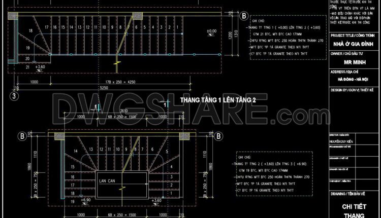 261. Download Detailed Cad Drawings Of Townhouse Stairs (1)