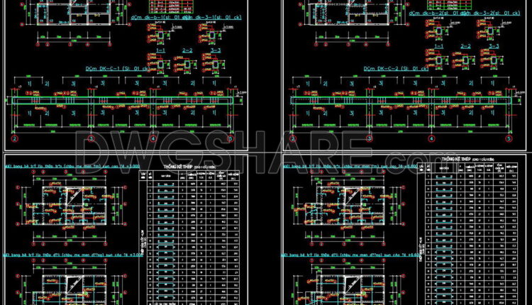 284. Structural Drawings Of 3-story House A Complete Project 6m X 17m For Download (3)