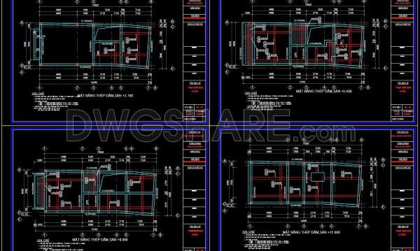 287. Structural Drawings Of 3-Story House A Complete Project 5m x 13m For Download