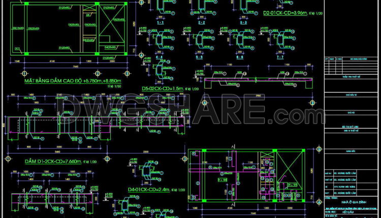 289. Structural Drawings Of 3-story House A Complete Project 3.9m X 7.6m For Download (4)