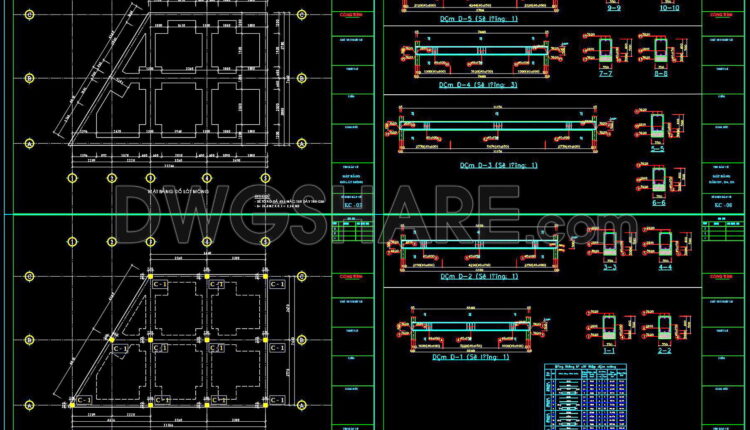 290. Structural Drawings Of 4-story House A Complete Project 9m X 12.3m For Download (2)