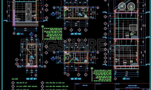 2 years ago
                

                
             580301. Free download of CAD technical drawings for the construction of bathrooms in townhouses