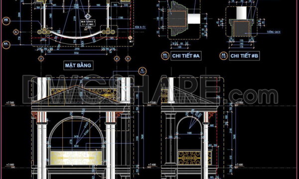 367. Free download of CAD drawings of European classical architectural details