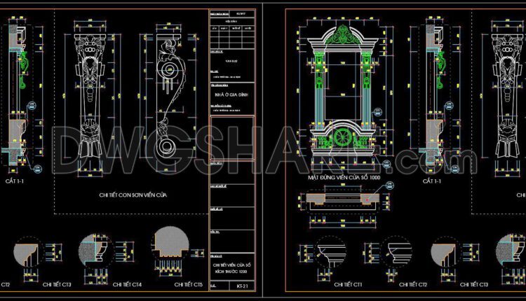370. Download Of Cad Drawings Of European Classical Architectural Details (3)