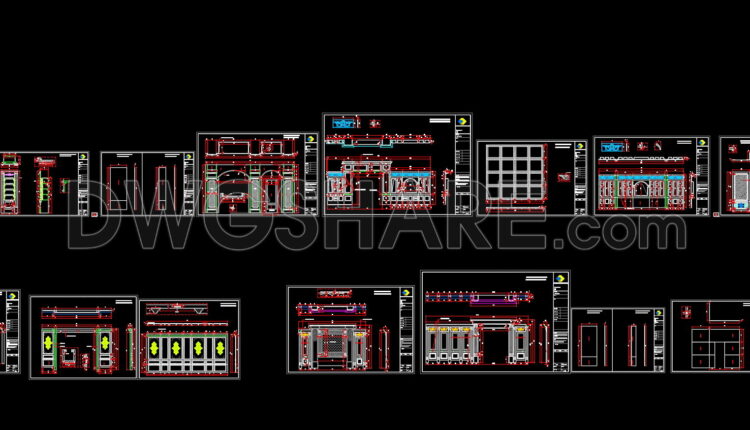 372. Download Detailed Cad Drawings Of Solid Wood Wall Cladding For Villas (2)