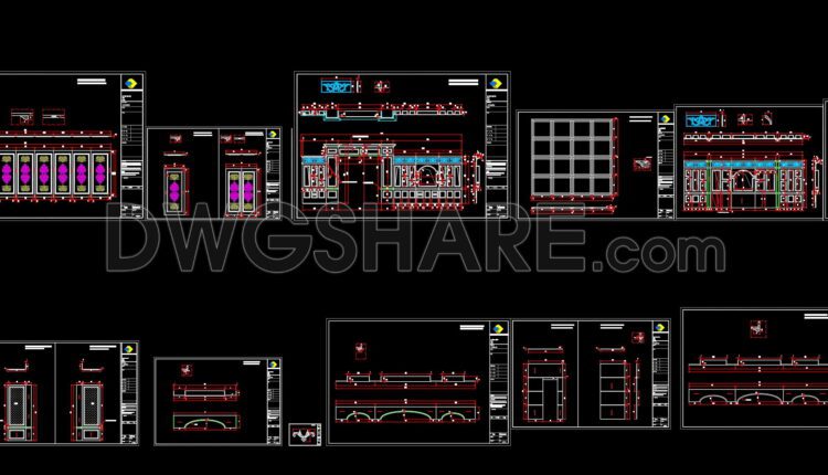 372. Download Detailed Cad Drawings Of Solid Wood Wall Cladding For Villas (3)