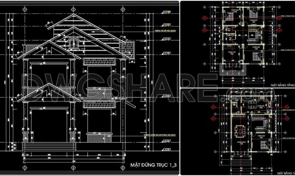 2 years ago
                

                
             2,107399. Download CAD Design Drawings for a 2-Story House with Dimensions 8.7m x 13.5m