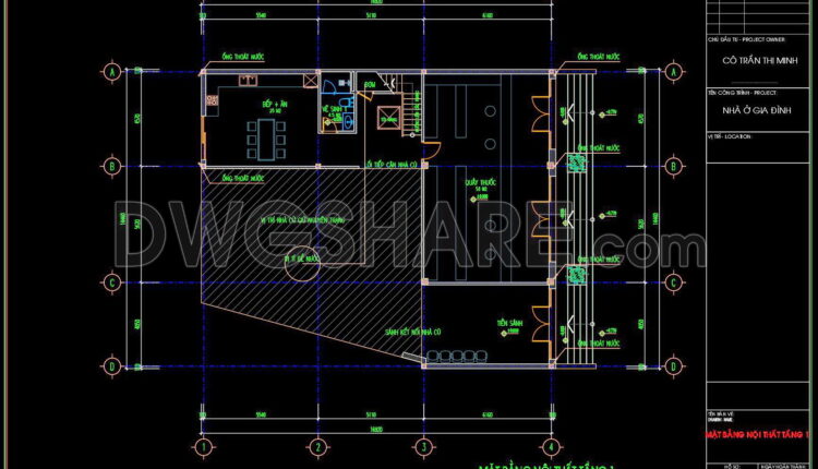 405. Download Cad Design Drawings For A 2-story House With Dimensions 14.4m X 16.9m (2)