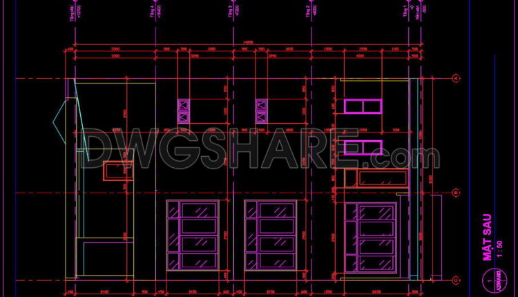468. Download Cad Design Drawings For A 4-story House With Dimensions 9.3m X 25m (17)