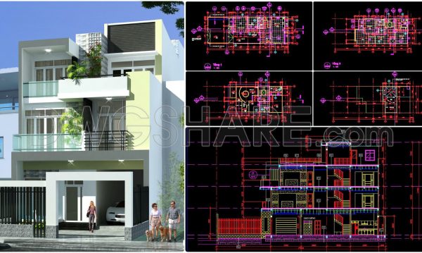 2 years ago
                

                
             1,809468. Download CAD Design Drawings for a 4-Story House with Dimensions 9.3m x 25m