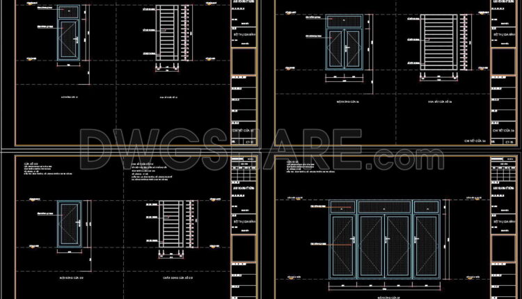 623. Detailed Cad Drawings Of Doors, Windows For Download (4)