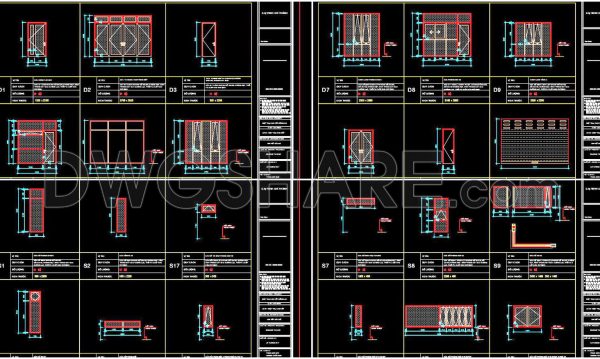 2 years ago
                

                
             1,060626. Detailed CAD Drawings Of Doors, Windows For Download
