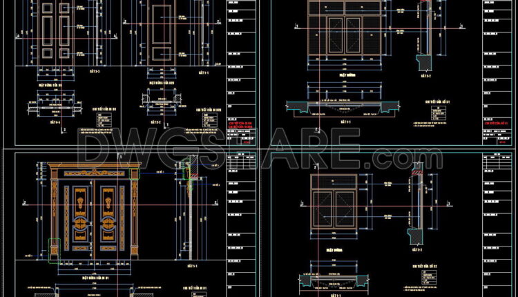 627. Detailed Cad Drawings Of Doors, Windows For Download (1)