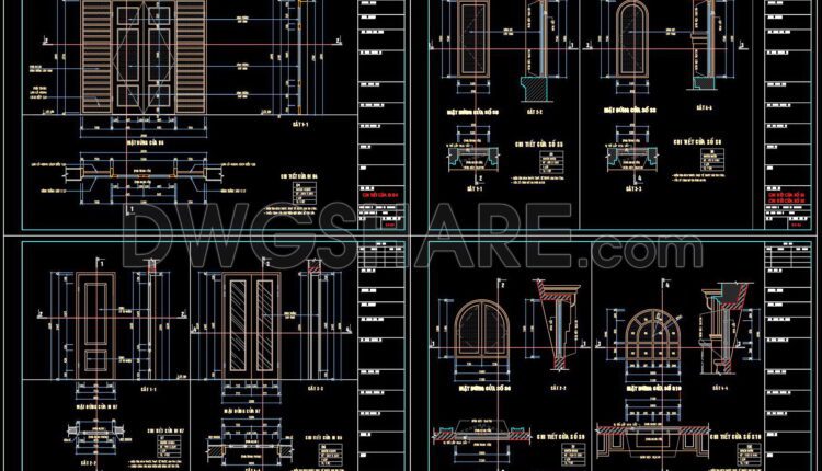 627. Detailed Cad Drawings Of Doors, Windows For Download (3)