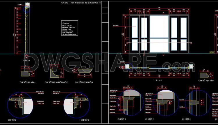 632. Detailed Cad Drawings Of Doors, Windows For Download (3)