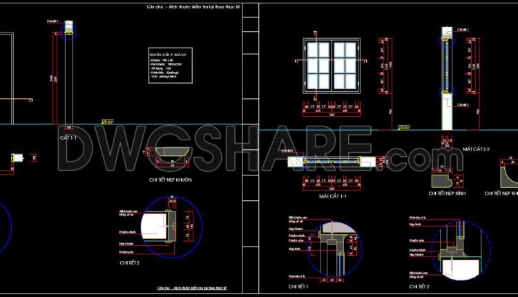 632. Detailed Cad Drawings Of Doors, Windows For Download (4)