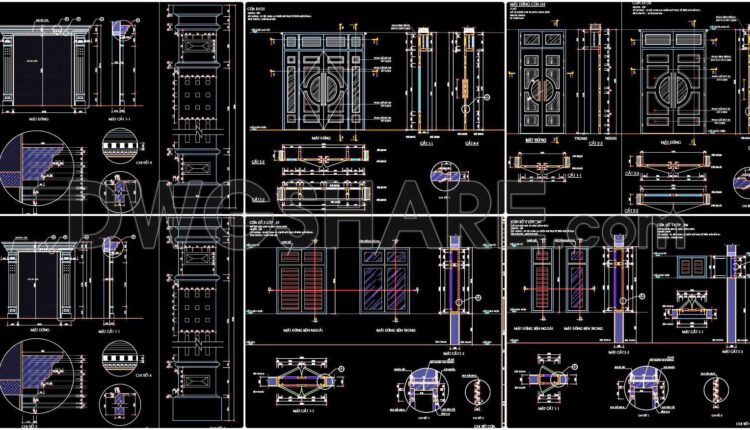 636. Detailed Cad Drawings Of Doors, Windows For Download