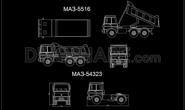 87. Download construction dump truck CAD blocks