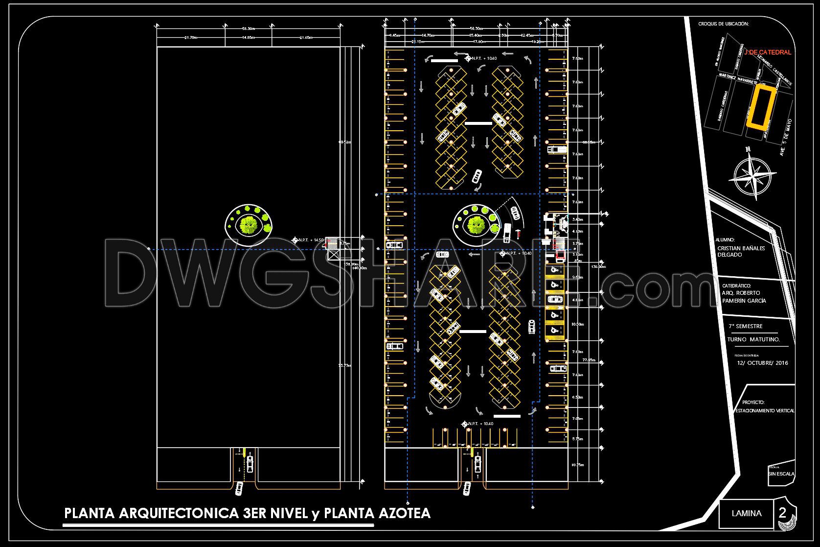 13. Download CAD Drawings for a Vertical Parking Lot Project