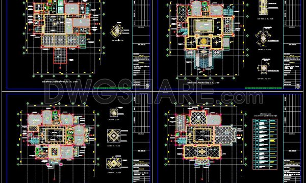 2 years ago
                

                
             1,761161. Detailed CAD drawings for the ceiling layout design of a 3-story townhouse