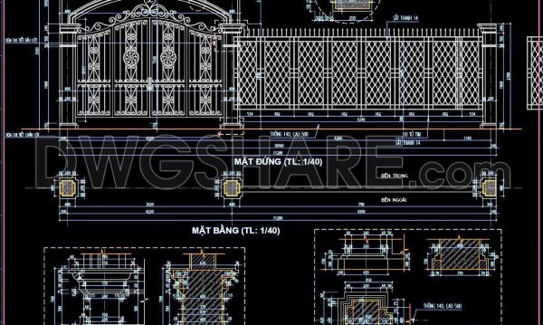 2 years ago
                

                
             1,615174. Download CAD drawings for technical design and construction of gates and fences for townhouses