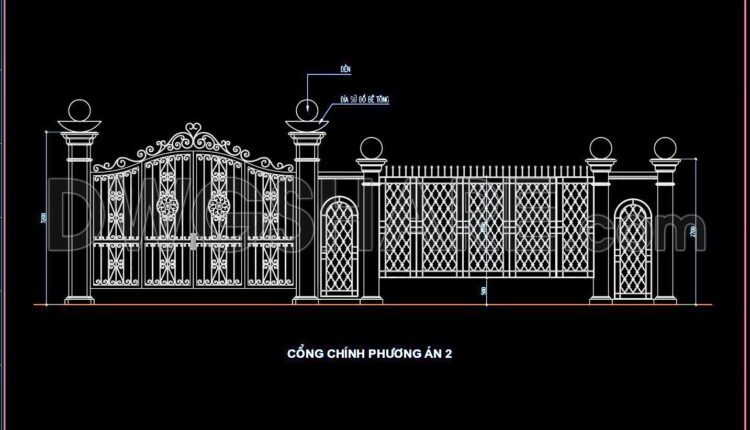 174. Download Cad Drawings For Technical Design And Construction Of Gates And Fences For Townhouses (2)