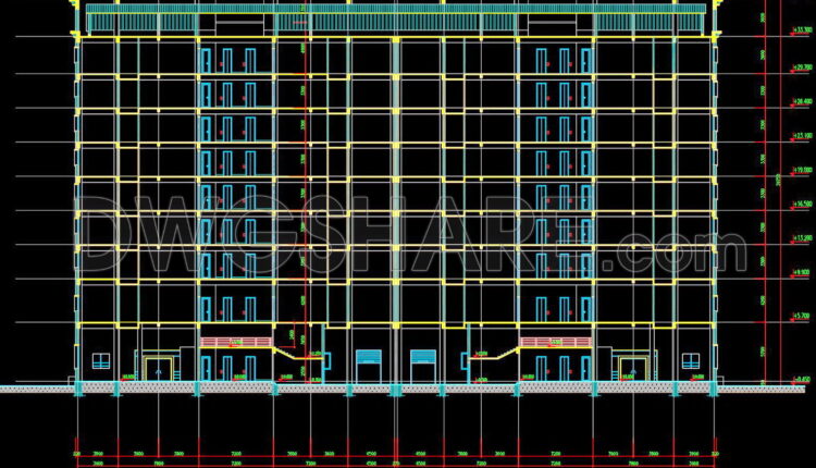 19. Cad Drawings Of A 10-story High-rise Residential Building Project With A Total Area Of 1,130 M2 (3)