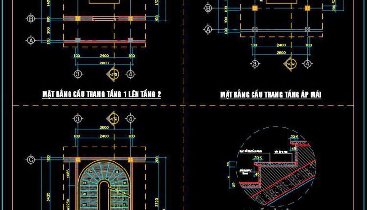 271. Download Detailed Cad Drawings Of Townhouse Stairs (1)