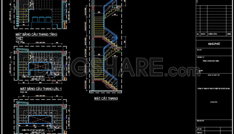 273. Download Detailed Cad Drawings Of Townhouse Stairs