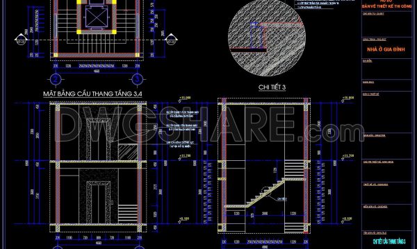 274. Download detailed CAD drawings of townhouse stairs