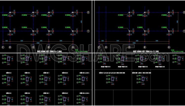 291. Structural Drawings Of 4-story House A Complete Project 4.4m X 15.9m For Download (6)