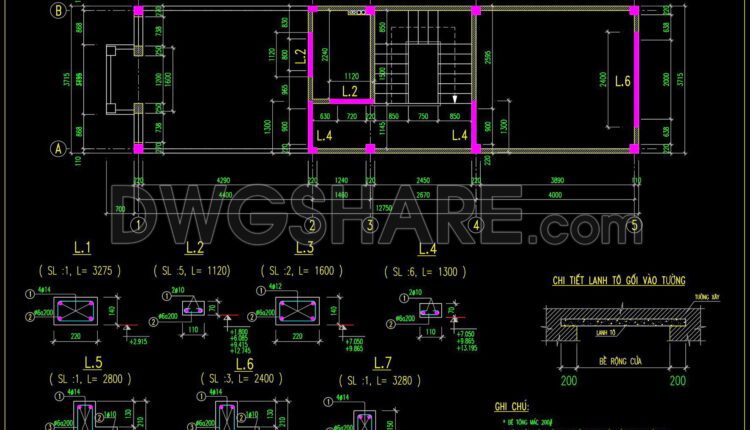 292. Structural Drawings Of 4-story House A Complete Project 3.7m X 12.7m For Download (1)
