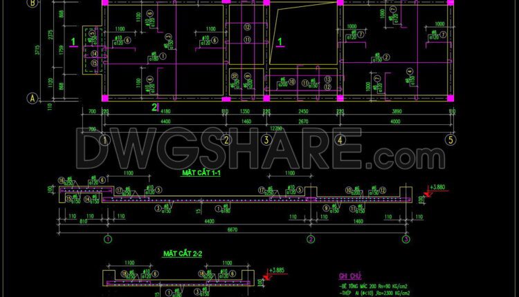 292. Structural Drawings Of 4-story House A Complete Project 3.7m X 12.7m For Download (6)