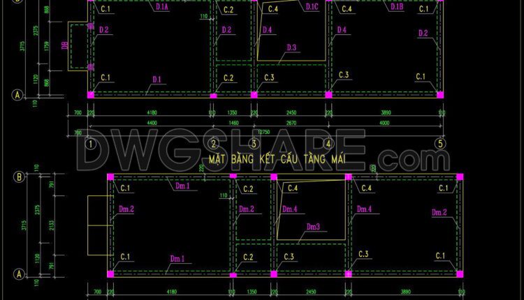 292. Structural Drawings Of 4-story House A Complete Project 3.7m X 12.7m For Download (7)