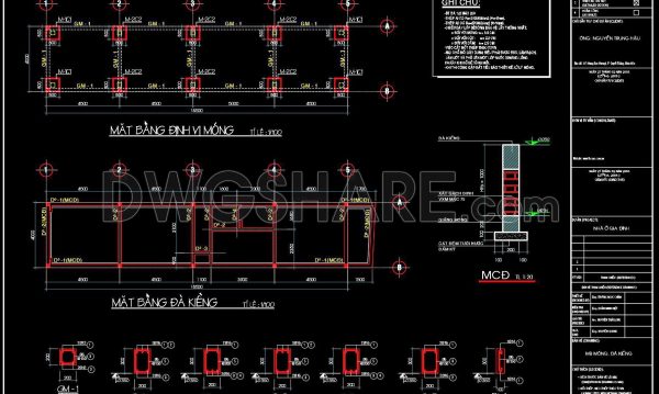293. Structural Drawings Of 2-story House A Complete Project 4m X 18.5m For Download (1)