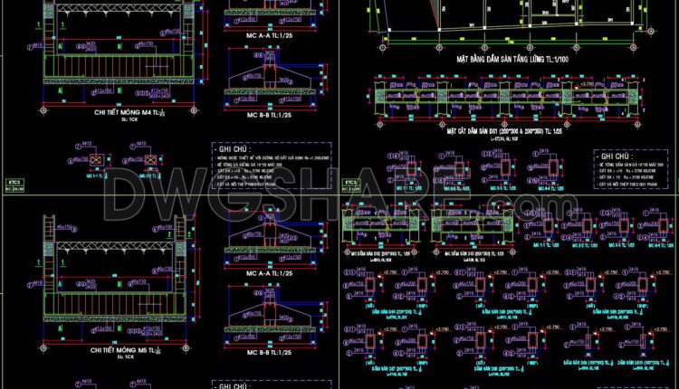 294. Structural Drawings Of 2-story House A Complete Project 3.8m X 22m For Download (4)