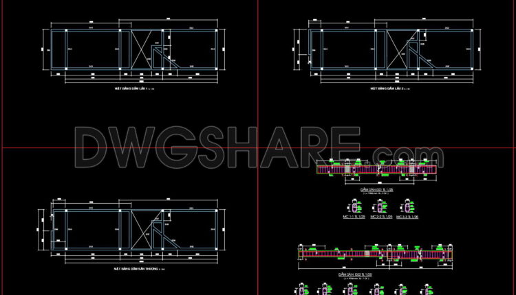 296. Structural Drawings Of 2-story House A Complete Project 4m X 15m For Download (2)