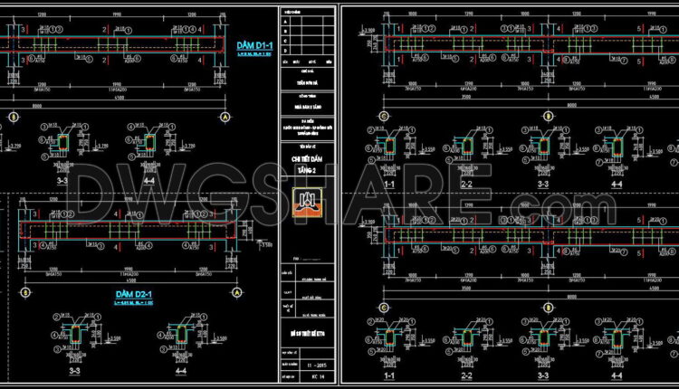 297. Structural Drawings Of 3-story House A Complete Project 8m X 18m For Download (4)