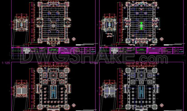 30. Download CAD construction design drawings for a Catholic church with an area of 18m x 24m