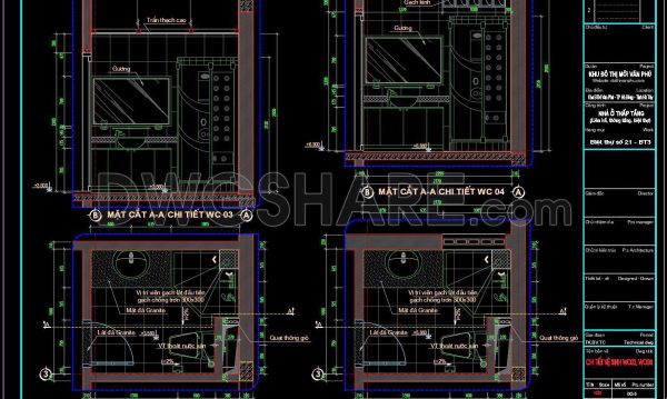 2 years ago
                

                
             630320. Free download of CAD technical drawings for the construction of bathrooms in townhouses