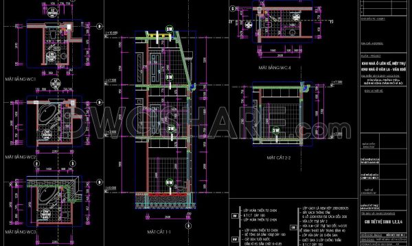 2 years ago
                

                
             381321. Free download of CAD technical drawings for the construction of bathrooms in townhouses
