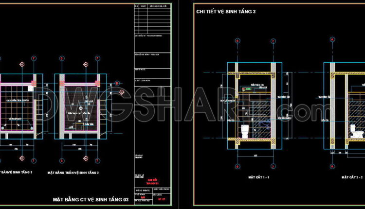 322. Free Download Of Cad Technical Drawings For The Construction Of Bathrooms In Townhouses (4)