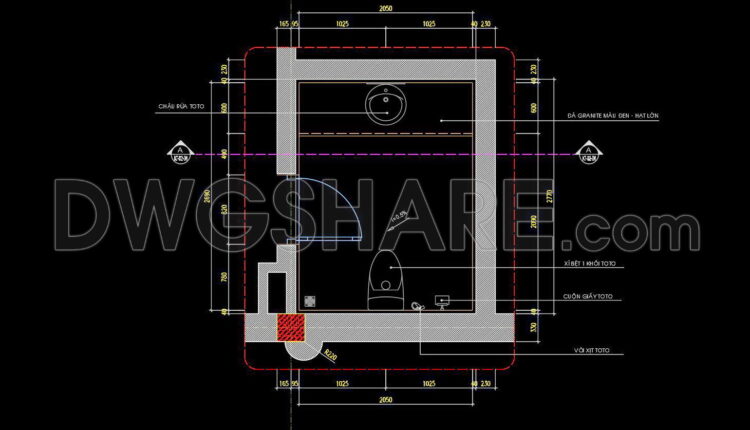329. Free Download Of Cad Technical Drawings For The Construction Of Bathrooms In Townhouses (11)