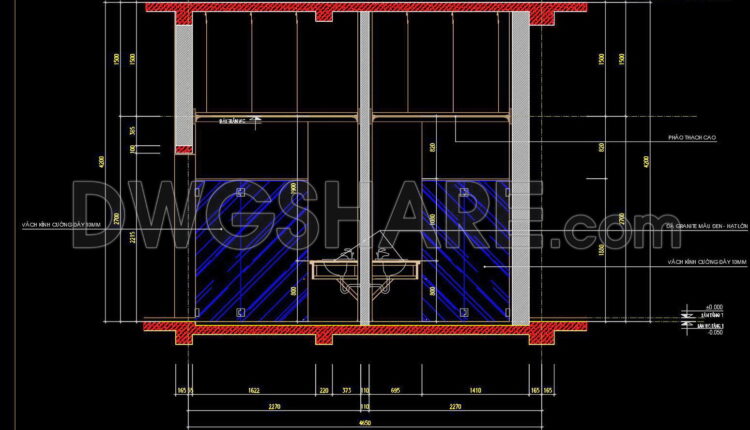 329. Free Download Of Cad Technical Drawings For The Construction Of Bathrooms In Townhouses (8)