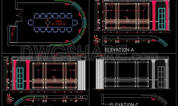 2 years ago
                

                
             827373. Download detailed drawings of the ceiling, walls, and floor for the dining room space of the house