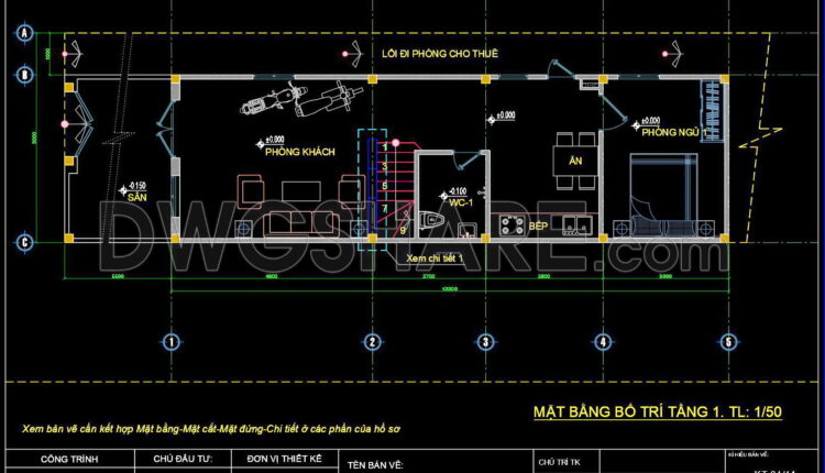 408. Download Cad Design Drawings For A 2-story House With Dimensions 5m X 13.3m (1)