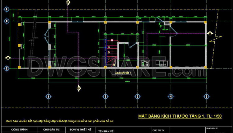 408. Download Cad Design Drawings For A 2-story House With Dimensions 5m X 13.3m (2)