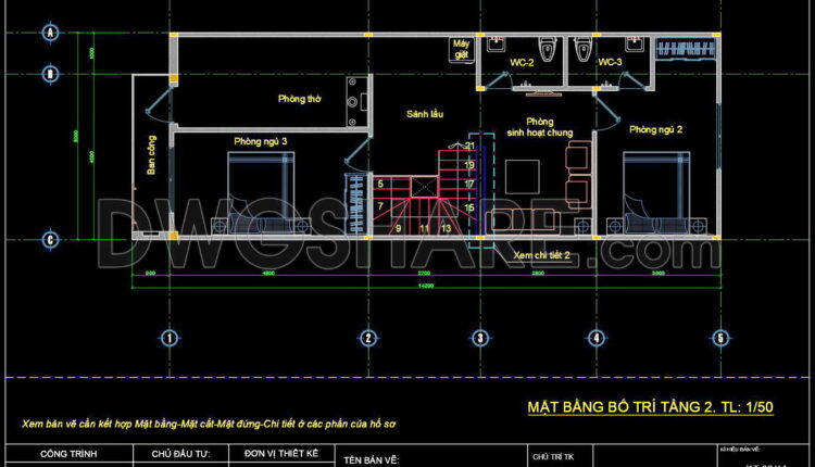 408. Download Cad Design Drawings For A 2-story House With Dimensions 5m X 13.3m (3)