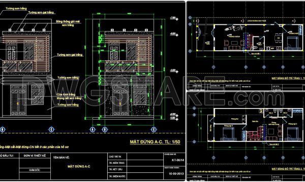 2 years ago
                

                
             999408. Download CAD Design Drawings for a 2-Story House with Dimensions 5m x 13.3m
