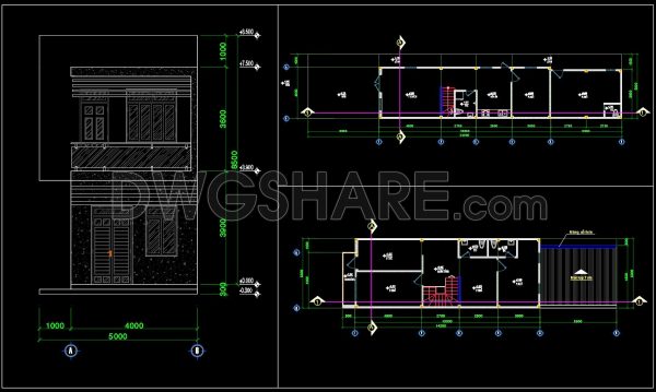 2 years ago
                

                
             682409. Download CAD Design Drawings for a 2-Story House with Dimensions 5m x 18.8m